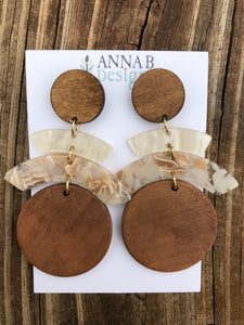 Rachel Resin Earrings | Natural