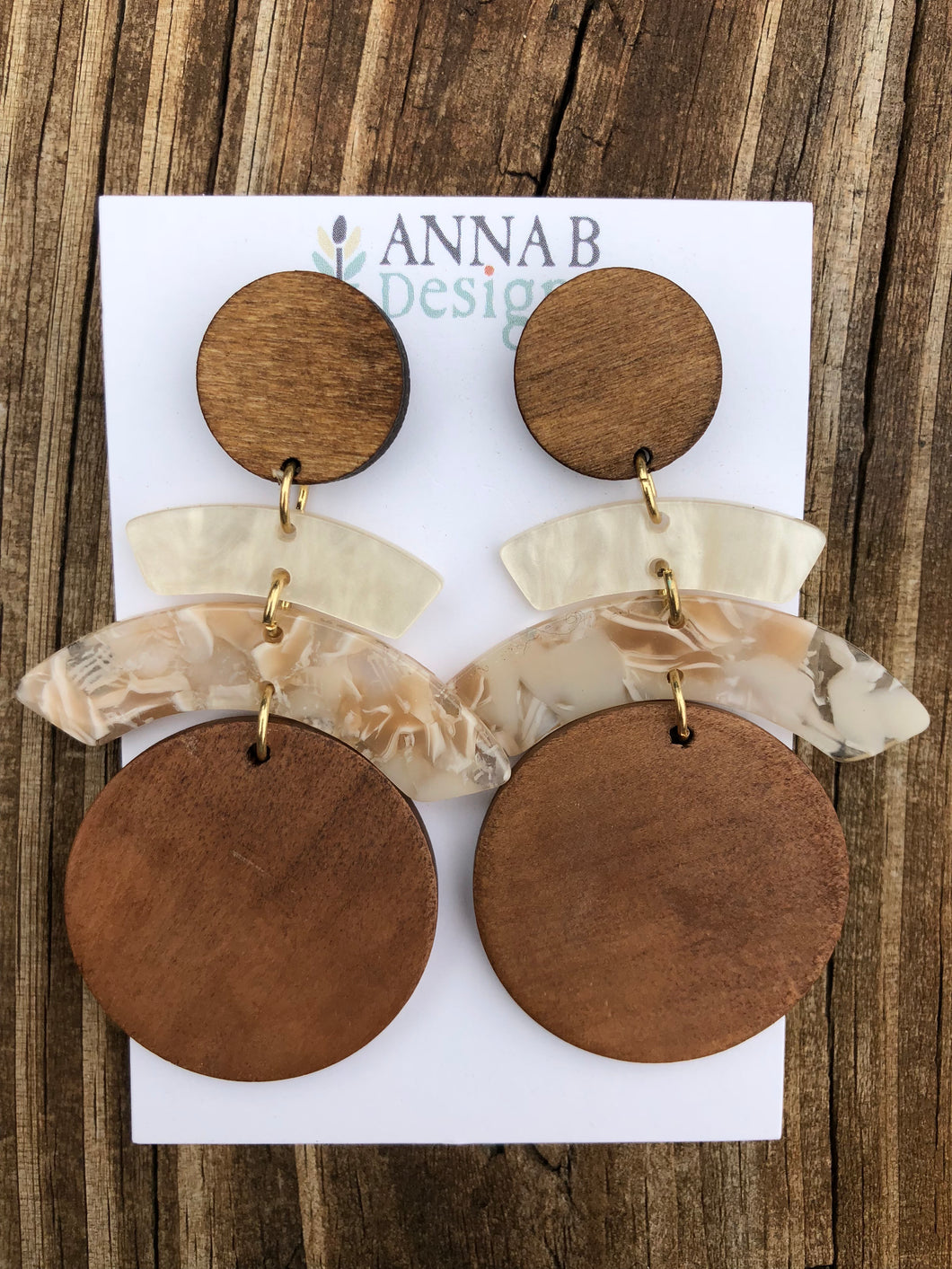 Rachel Resin Earrings | Natural