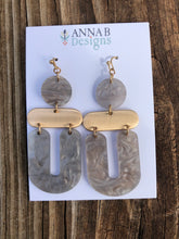 Bridget Resin Earrings- Light Gray