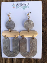 Bridget Resin Earrings- Light Gray