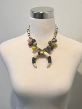 African Wedding Bead Crescent Necklace