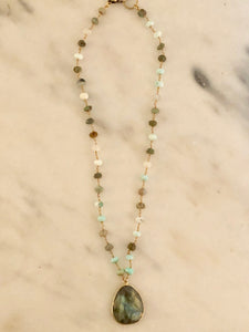 Amazonite Rosary Necklace