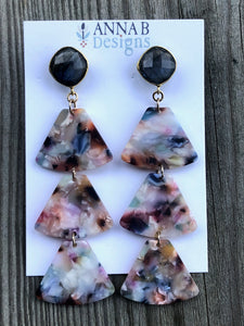 Libby Resin Earrings- Multi