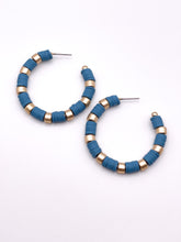 Clay Bead Hoops | Teal