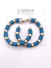 Clay Bead Hoops | Teal