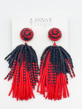 GAME DAY Beaded Earrings |  Red + Black