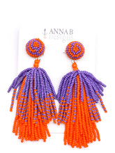 GAME DAY Beaded Earrings |  Purple + Orange