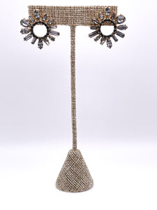 Starburst Crystal Studs | Smoke