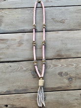 Pink Vinyl Beaded Necklace
