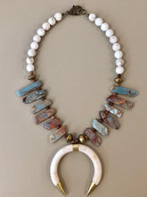 Amazonite Crescent Horn Necklace