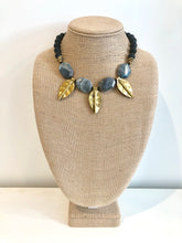 Onyx Leaves Necklace