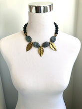 Onyx Leaves Necklace