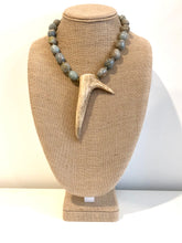 Amazonite necklace with antler
