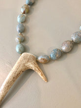 Amazonite necklace with antler