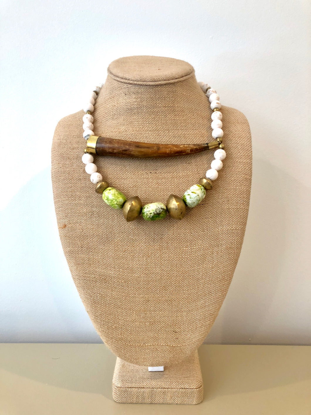 Jasper and Bone Necklace