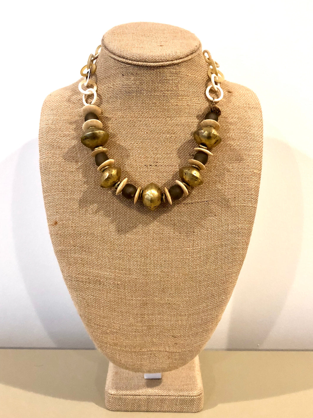 Glass and Horn Necklace