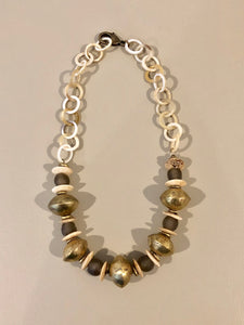 Glass and Horn Necklace