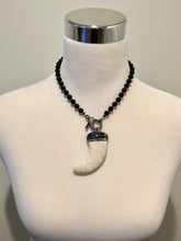 Onyx Necklace with Pavé Pendant