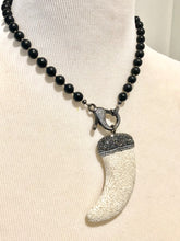 Onyx Necklace with Pavé Pendant