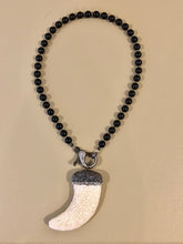 Onyx Necklace with Pavé Pendant