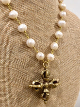 Pearl Necklace with Cross Pendant