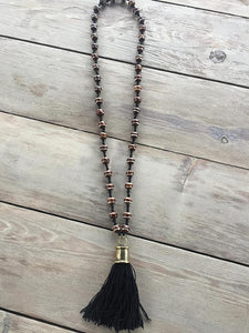 Suede Tassel Necklace