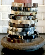 Brass Studded Horn Bangles