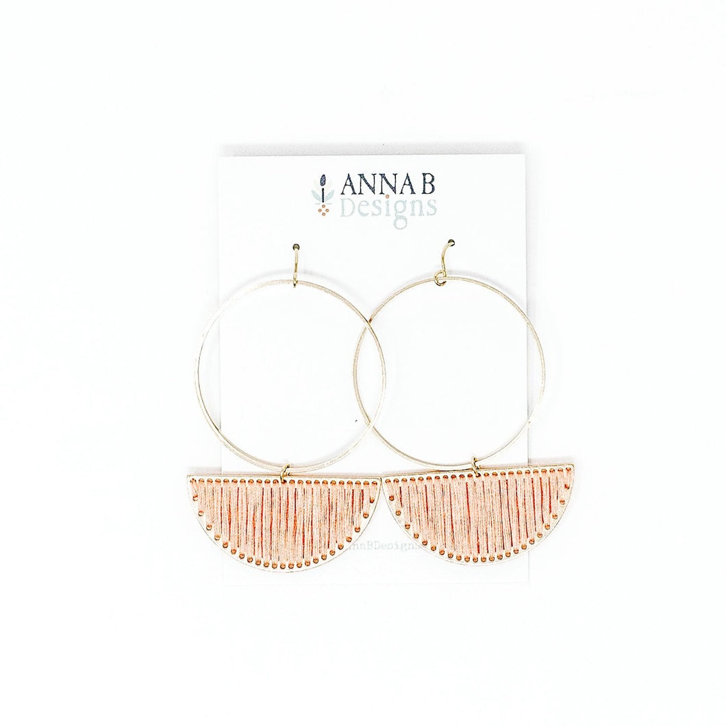 Nia Thread Earrings | Coral