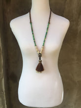 Peruvian Opal Necklace with Horsehair Tassel