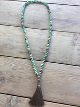 Peruvian Opal Necklace with Silky Tassel