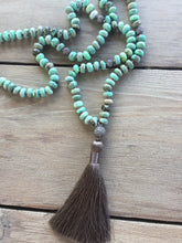 Peruvian Opal Necklace with Silky Tassel