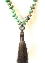 Peruvian Opal Necklace with Silky Tassel
