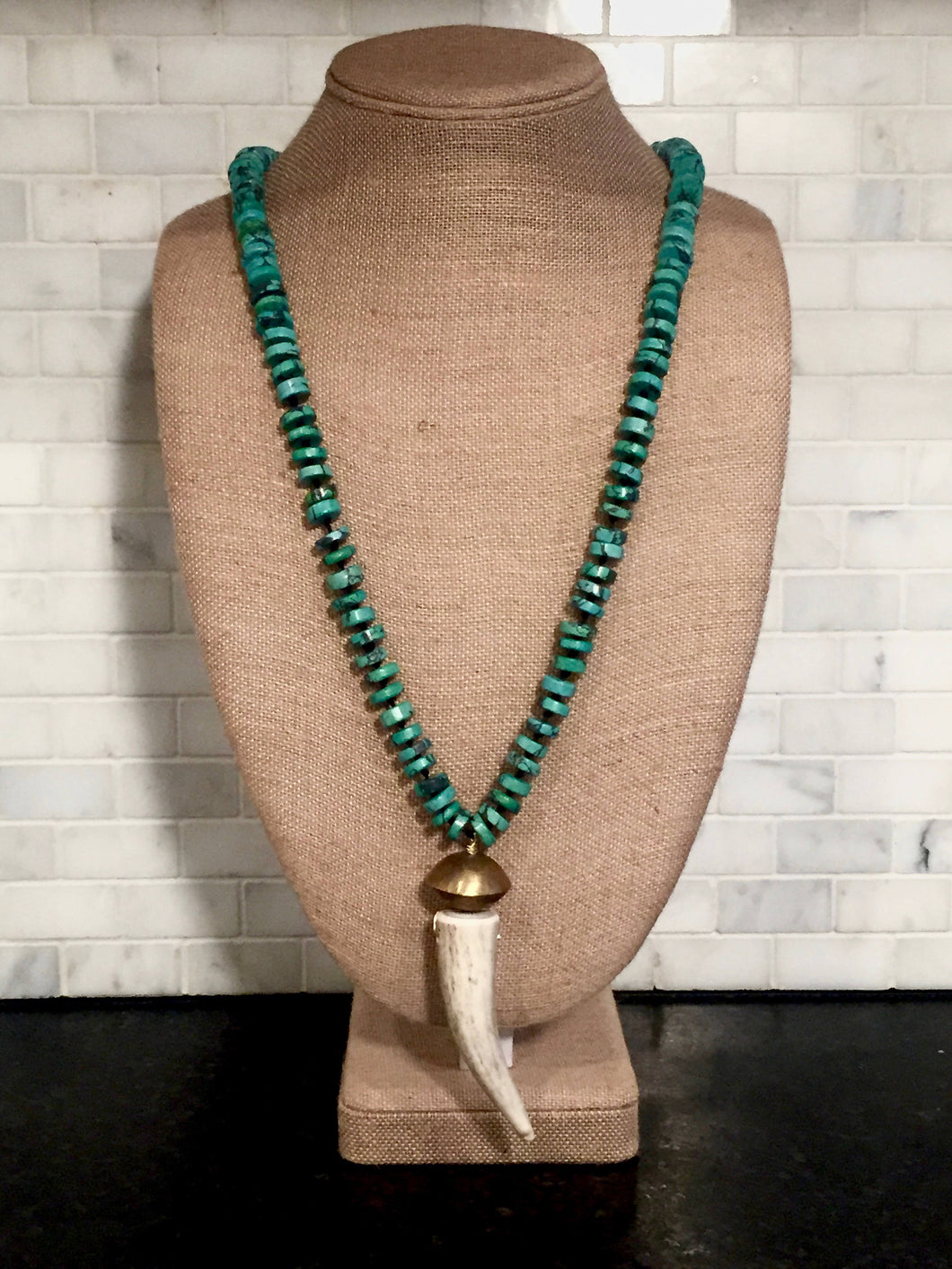 Antler Tip Beaded Necklace