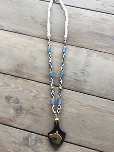 African Bone Beaded Necklace