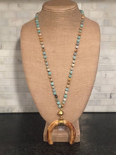 Crescent Shape Horn Pendant Necklace
