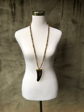 Jasper Necklace with Bone Pendant