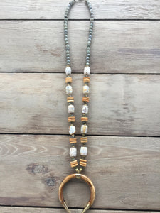 Crescent Horn Pendant Necklace