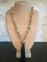 Multicolor Vinyl Tassel Necklace