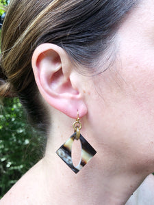 Dustin Horn Earrings-Brown