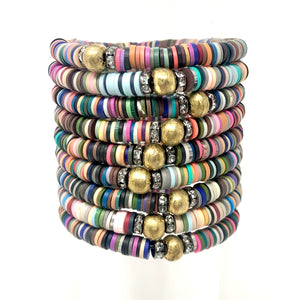 Dark Multicolor Clay bracelets