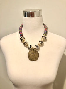 Vinyl Tribal Necklace