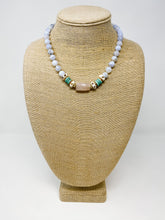 Agate Necklace with Rose Quartz