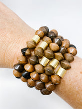 Wooden Stretch bracelet | Brown