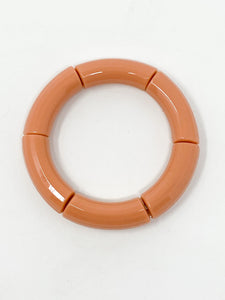 Acrylic Stretch Bracelets | Orange Cream