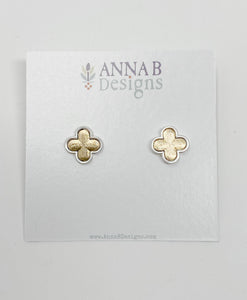 Clover Studs| Silver + Gold