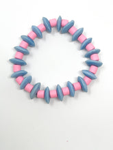 DeeDee Stretch bracelet | Aqua + Pink