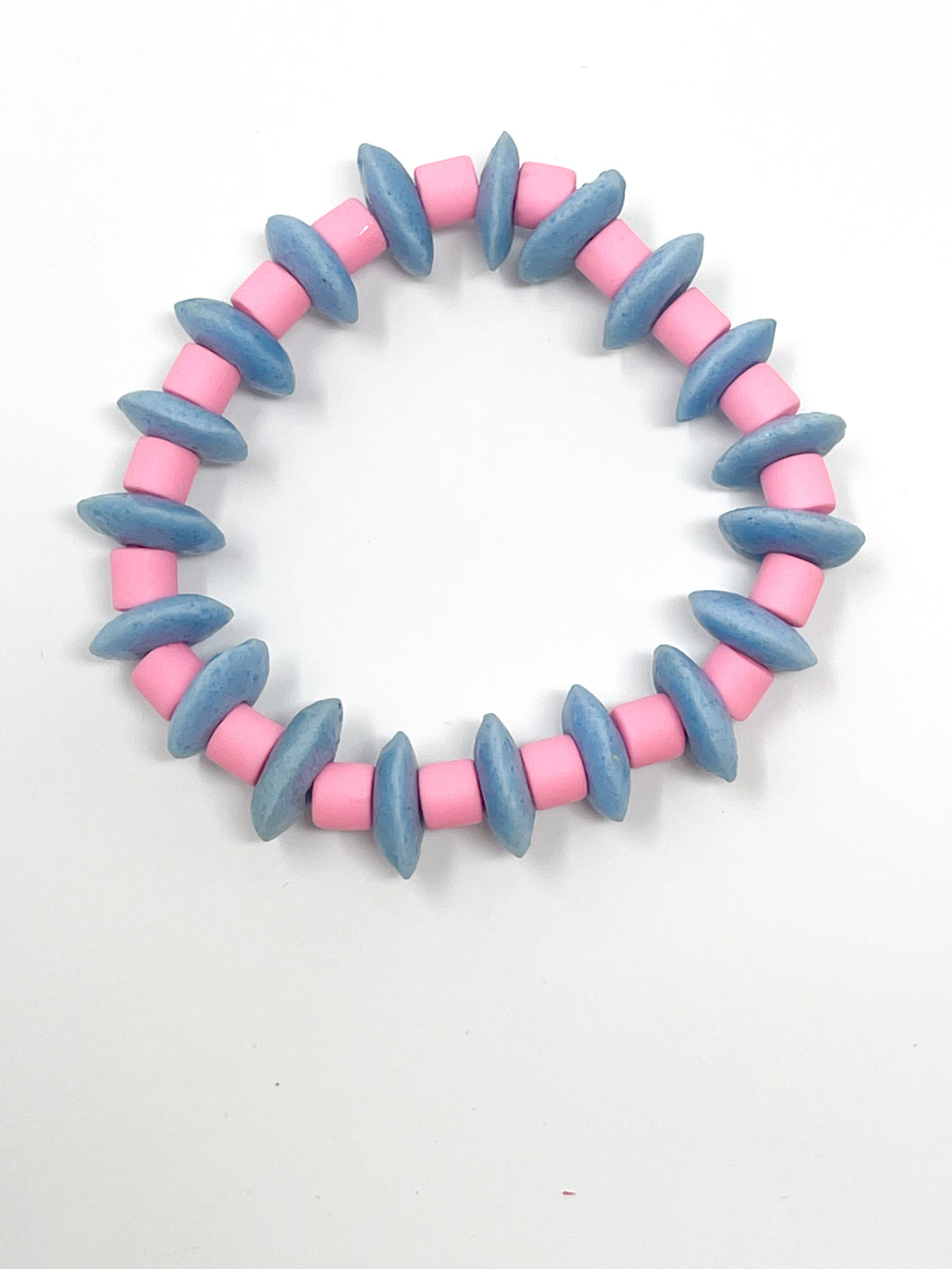 DeeDee Stretch bracelet | Aqua + Pink