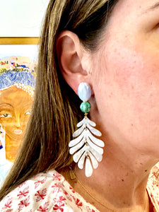 Tamara Resin Earrings | White