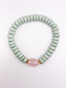 Wooden Stretch bracelet | Mint