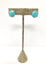 Clara Stud Earrings-Turquoise